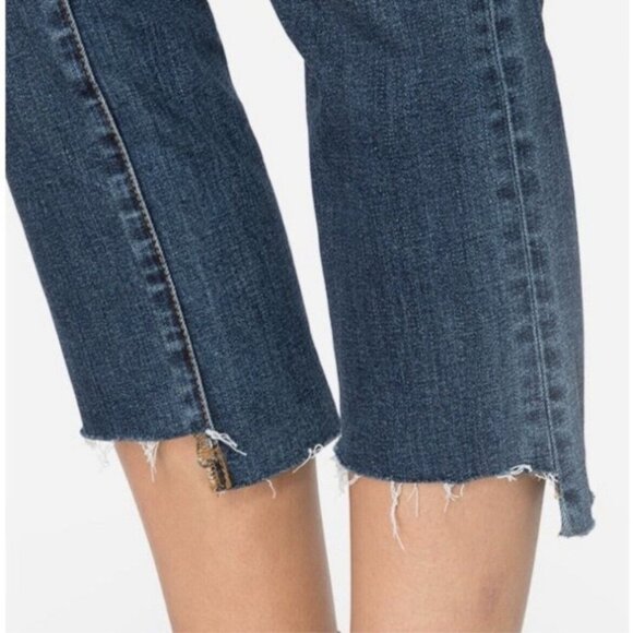 Johnny Was The Cropped Skinny Ankle Denim Jeans Raw Step Hem - Picture 2 of 11